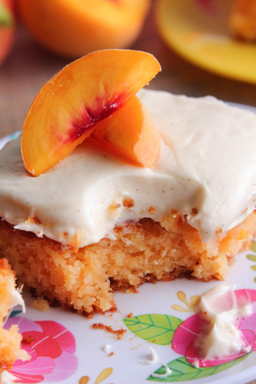 Peach Cake with Cream Cheese Frosting | Eat Cake For Dinner | Bloglovin’