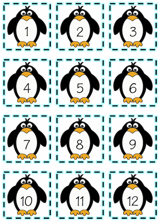 Numbers Worksheet Penguins