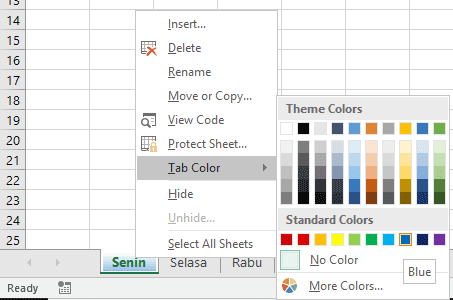 Gambar ubah warna worksheet