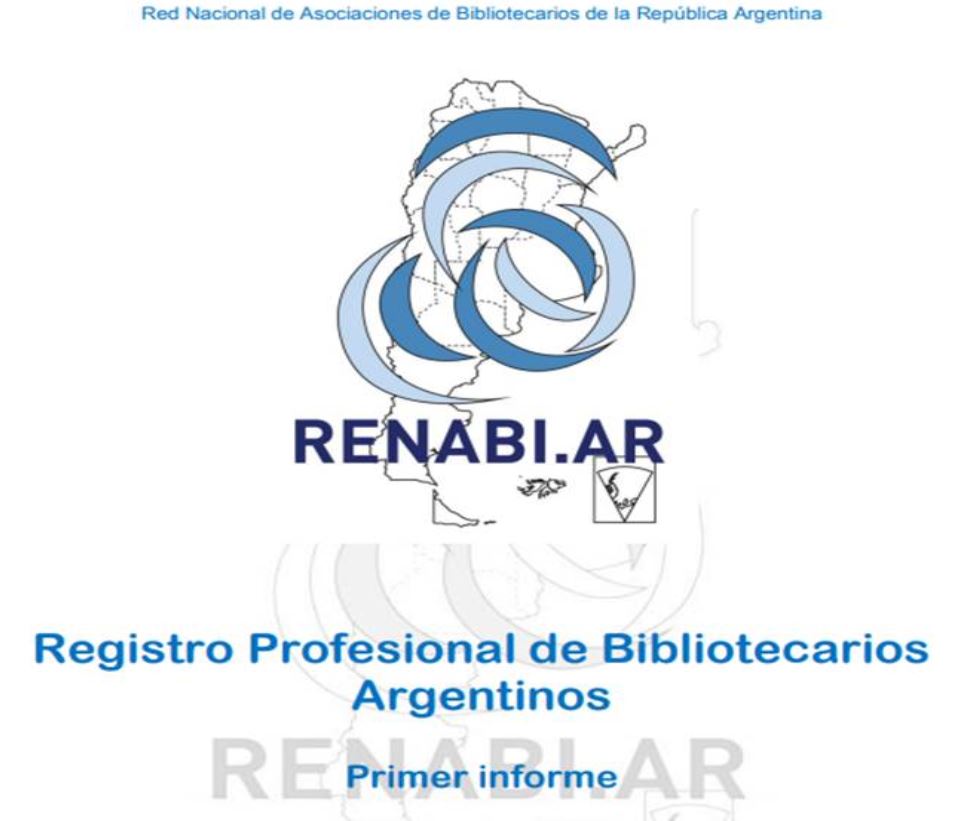 Informe sobre el Registro Profesional de Bibliotecarios de Argentina