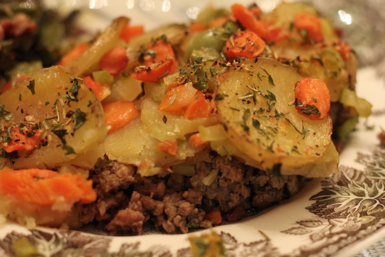 The Ranch Kitchen: Whole30 Rustic Shepherd's Pie and Sauteed Green ...
