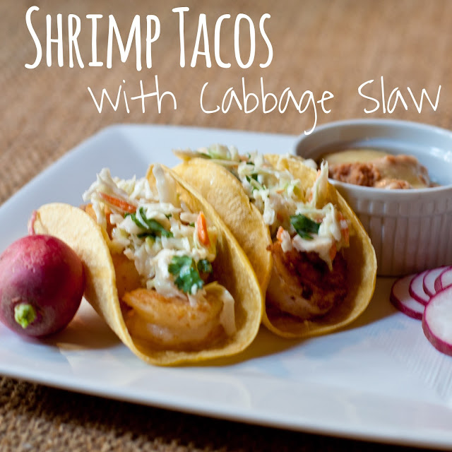Taco Tuesday - Shrimp Tacos with Cabbage Slaw - Klein dot Co