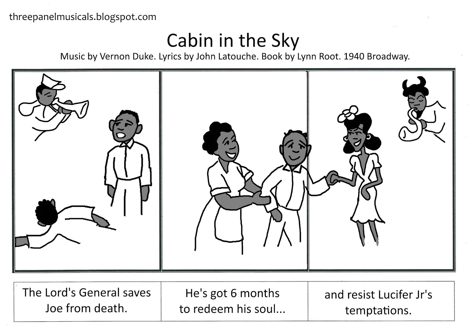 Three Panel Musicals Cabin In The Sky