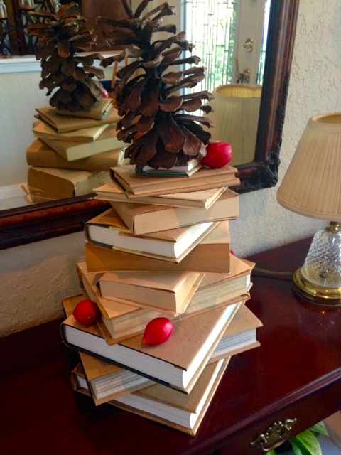 MAY DAYS: Book Stack Christmas Tree