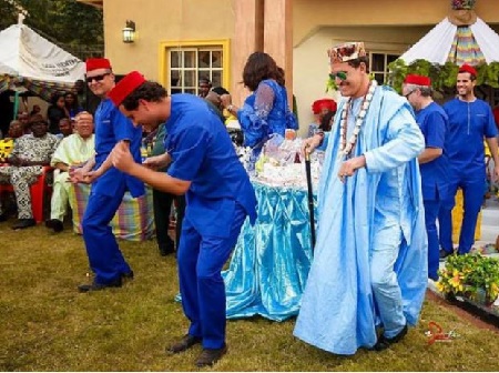 White Groom, His Friends Shun Suit; Adorned In Nigerian Traditional Outfit As He Marries Igbo Girl