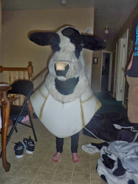 Katie as the cow - hee, hee I mean Moo, mooo