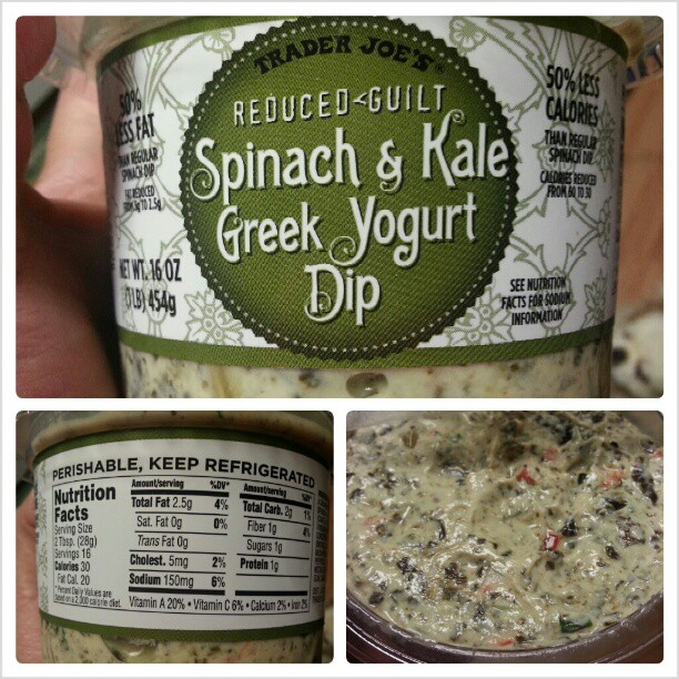 Shannon's Lightening the Load Trader Joe’s Reduced Guilt Spinach & Kale Greek Yogurt Dip