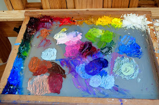 Palette with Paint