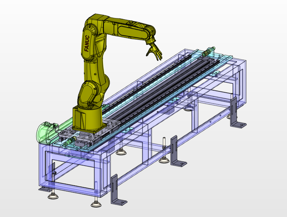 Robotic Arm And Conveyor 3d Model And Drawing Design Industrial