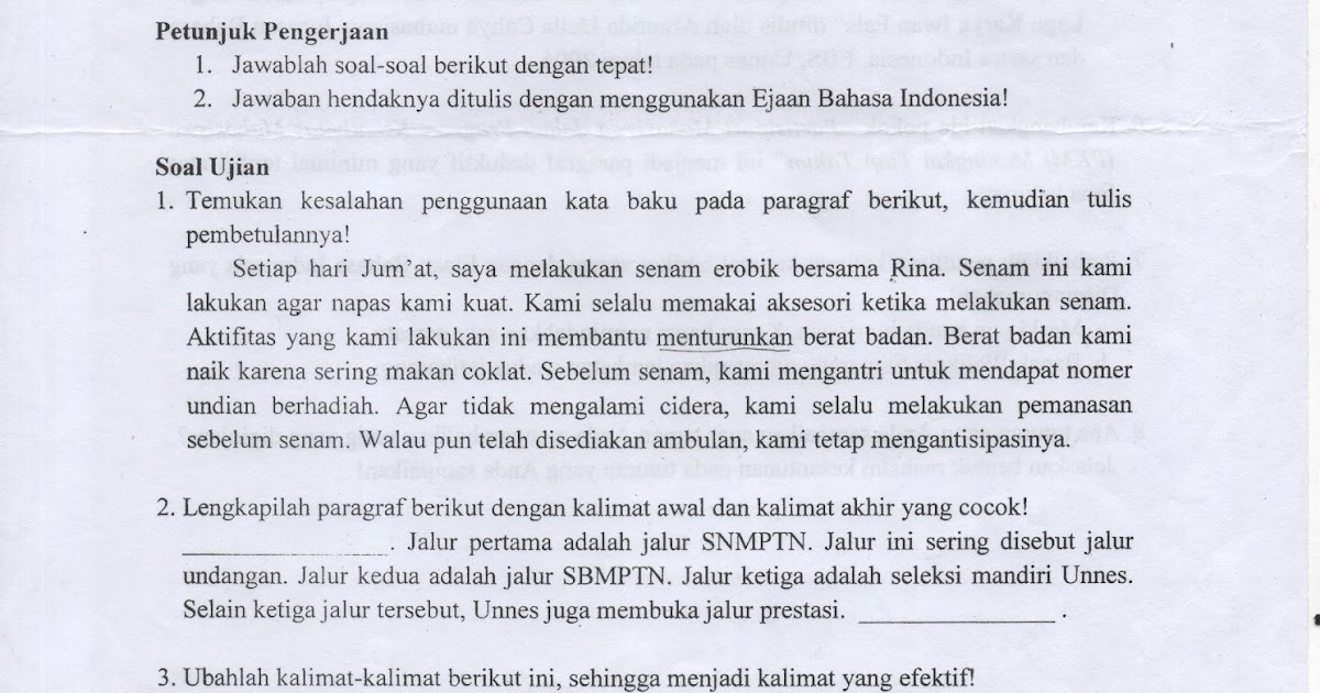 Contoh Soal Uts Bahasa Inggris Kuliah Semester 2 Tugas