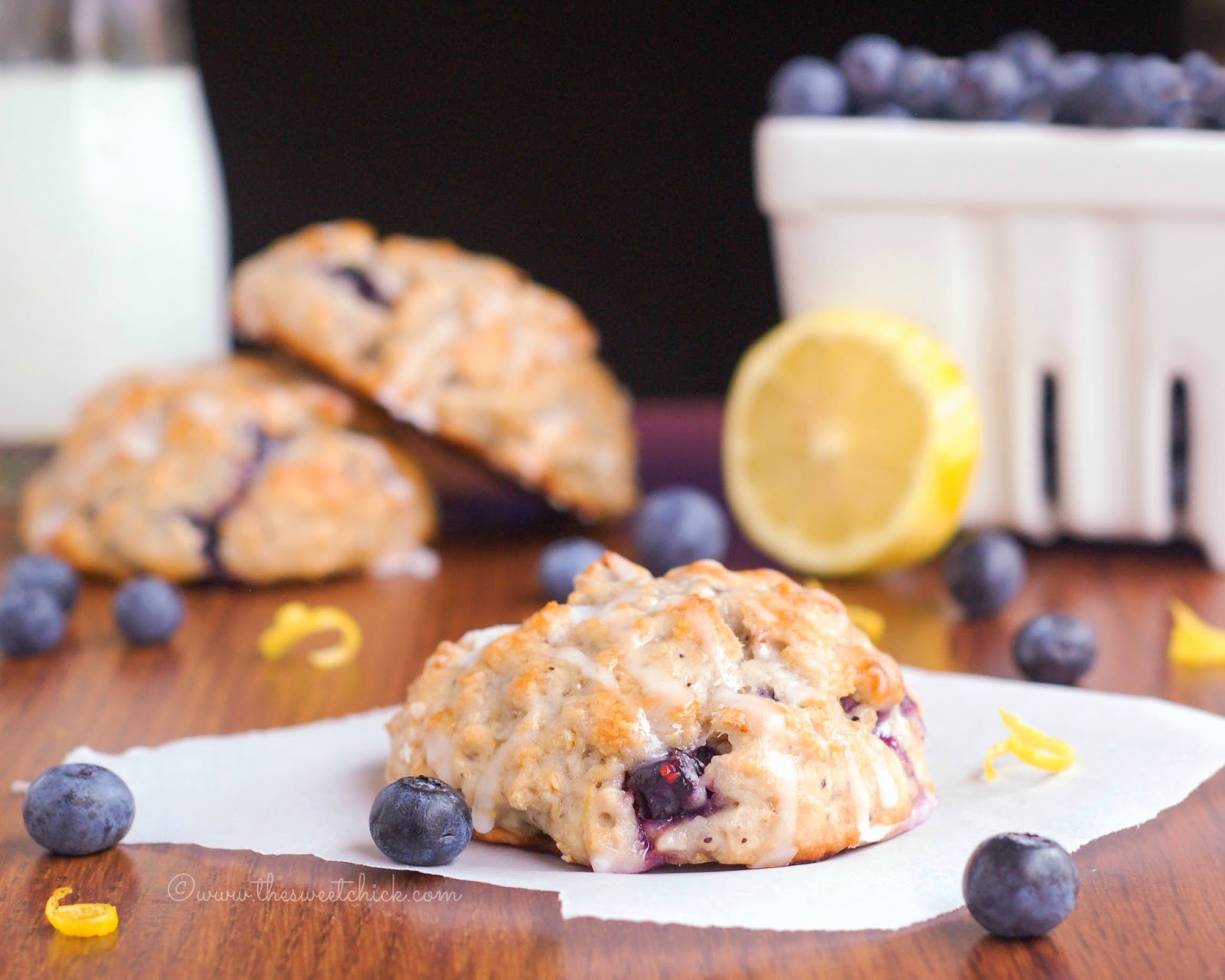 The Sweet Chick Lemon Blueberry Scones