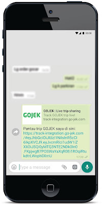 share link button di aplikasi gojek