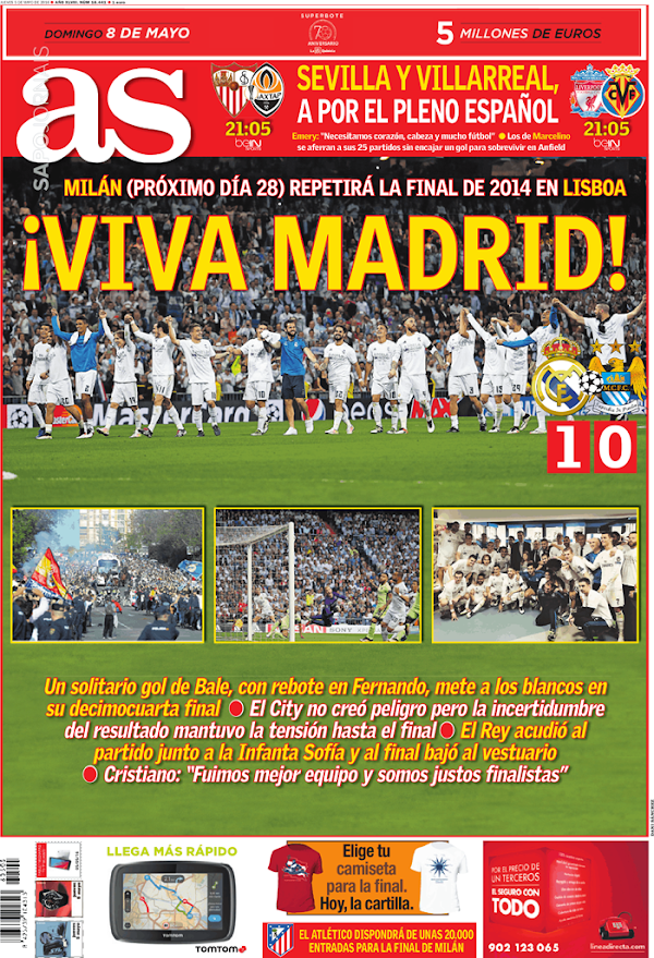 Real Madrid, AS: "¡Viva Madrid!"