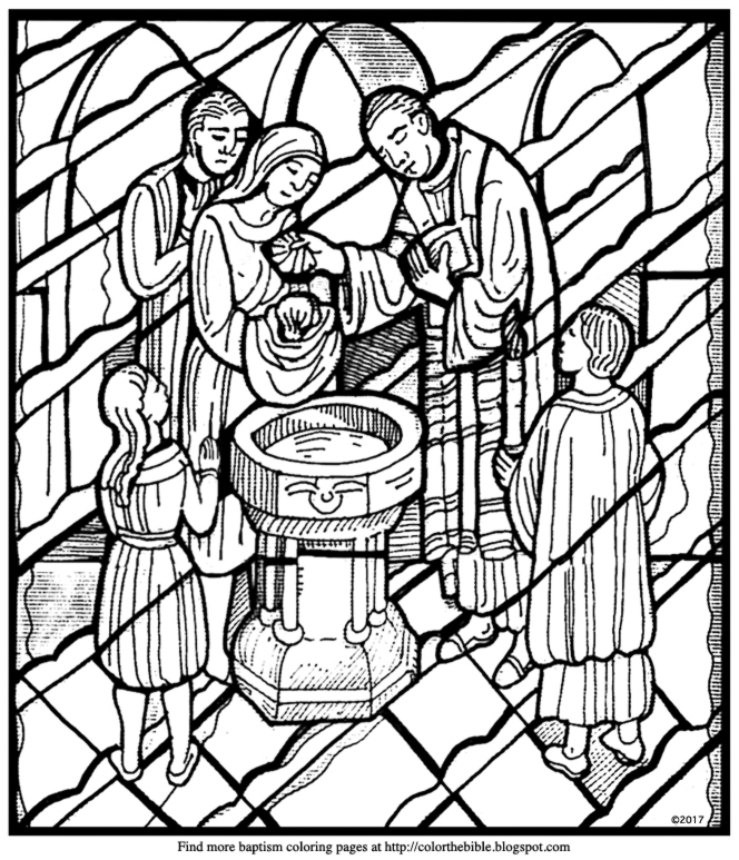 Color The Bible Parents Baptize Their Child Into God S Family