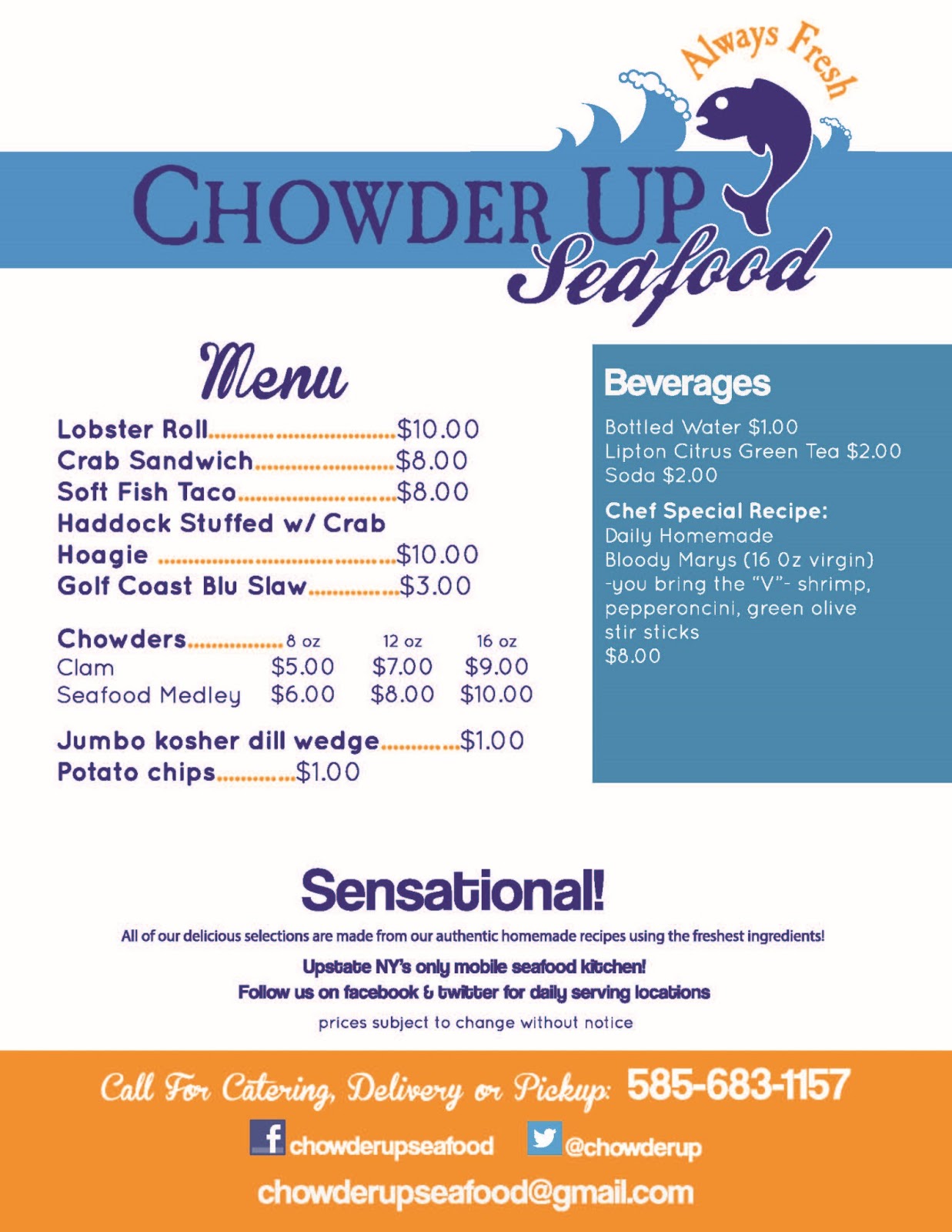 Chowder UP Seafood: July 2013