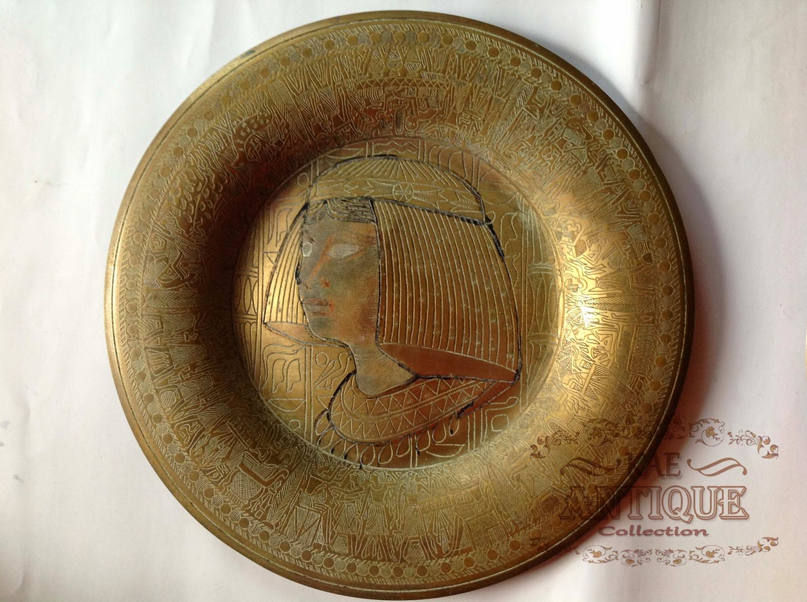 Kae Antique Collection Vintage Egyptian Women Engraved Brass Wall