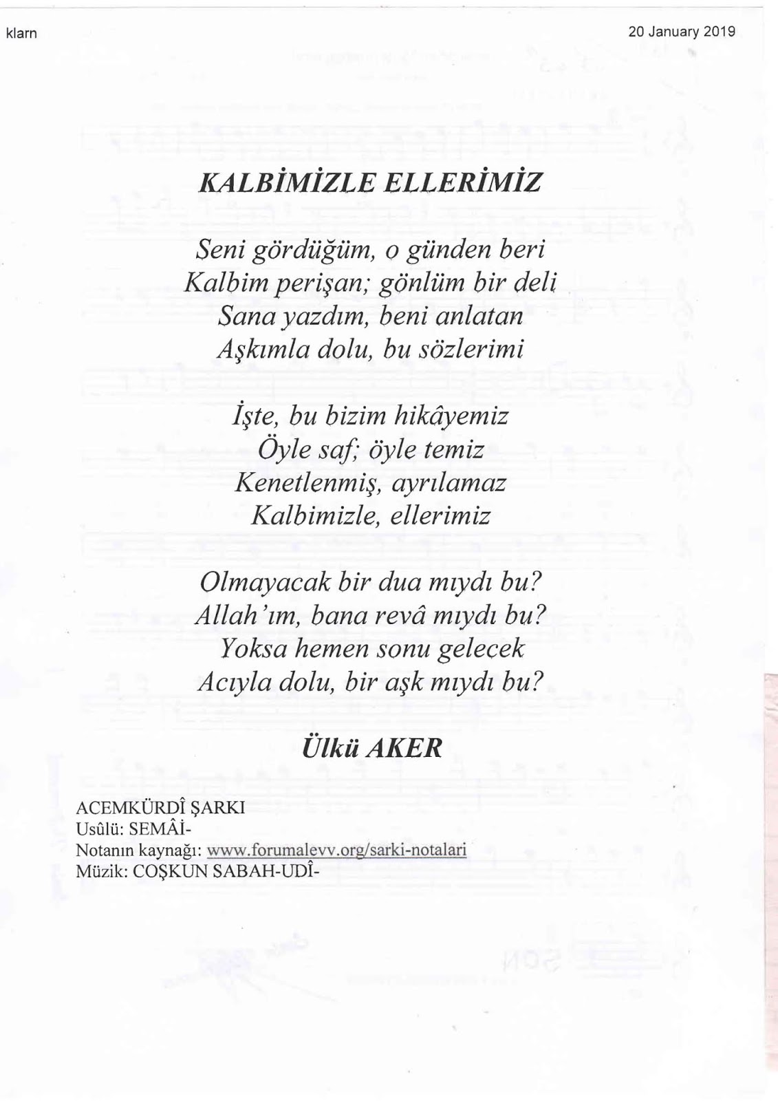 Gonul Kosesi Emin Degirmenci Udi Bestekar Kalbimizle Ellerimiz 2019 01 21 13 11 32 502