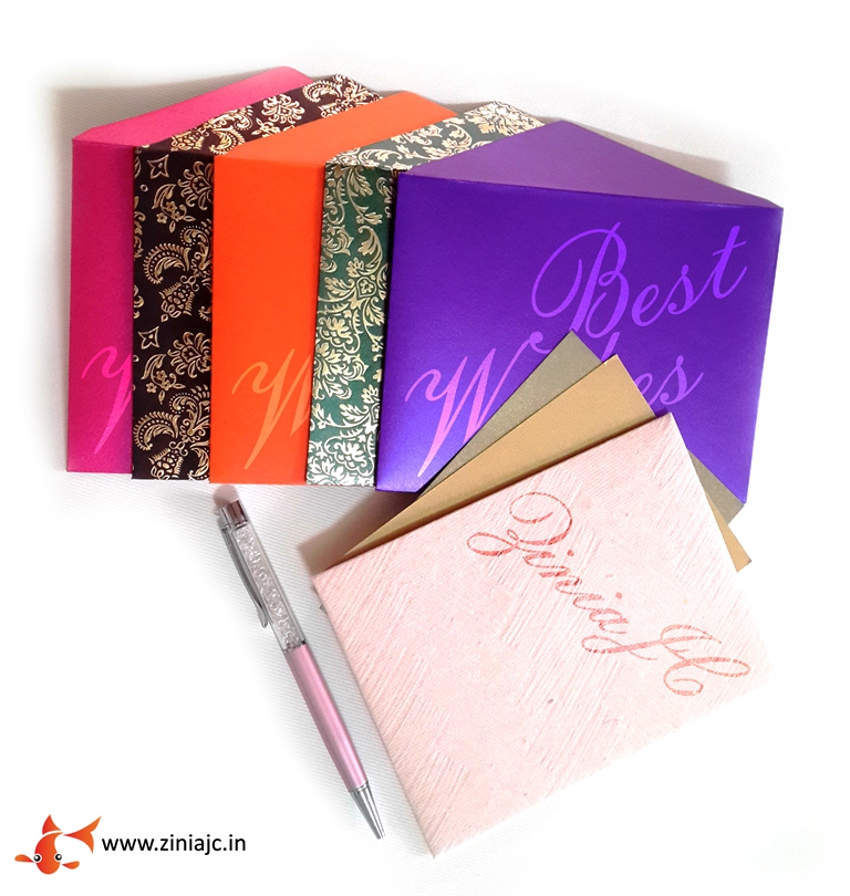 ZINIA JC Damask Envelopes & Note Cards Personalized Stationery For