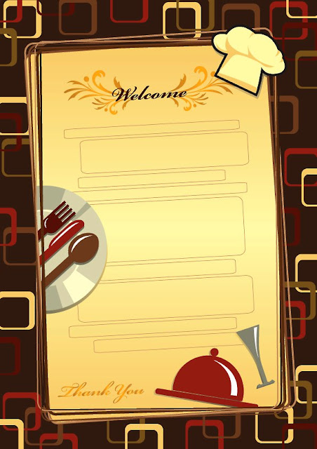 plantilla para menú de restaurante de una sola pagina