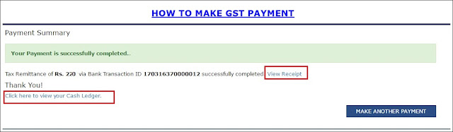 how to download gst payment receipt
