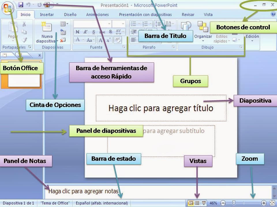 Lecciones de informática BARRA DE HERRAMIENTAS DE POWER POINT Lecciones de informática BARRA DE HERRAMIENTAS DE POWER POINT