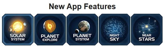 Le nuove funzioni della App di Solar System Scope