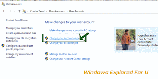 How to Change User Account name in Windows 10.