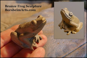 Kickstarter art bronze reward frog sculpture