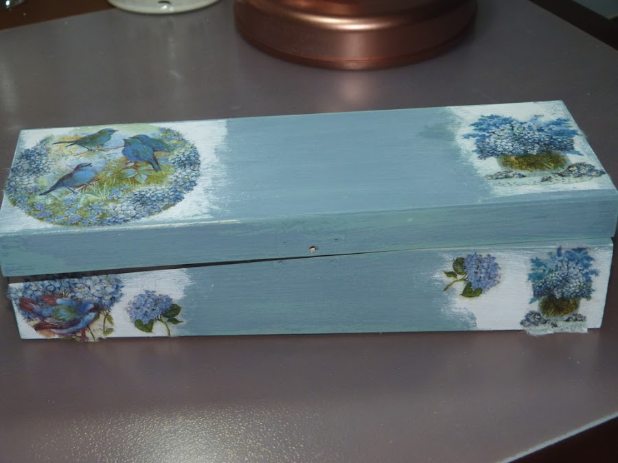 caja de madera-decorada-decapado-papel de arroz