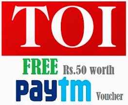 Install “The Times of India” Mobile app & Get Rs.50 Paytm voucher absolutely Free