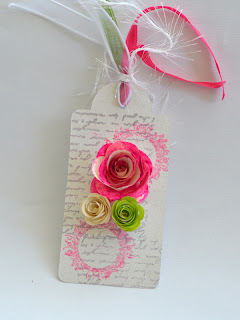 Valentine's Day Tag with flowers
