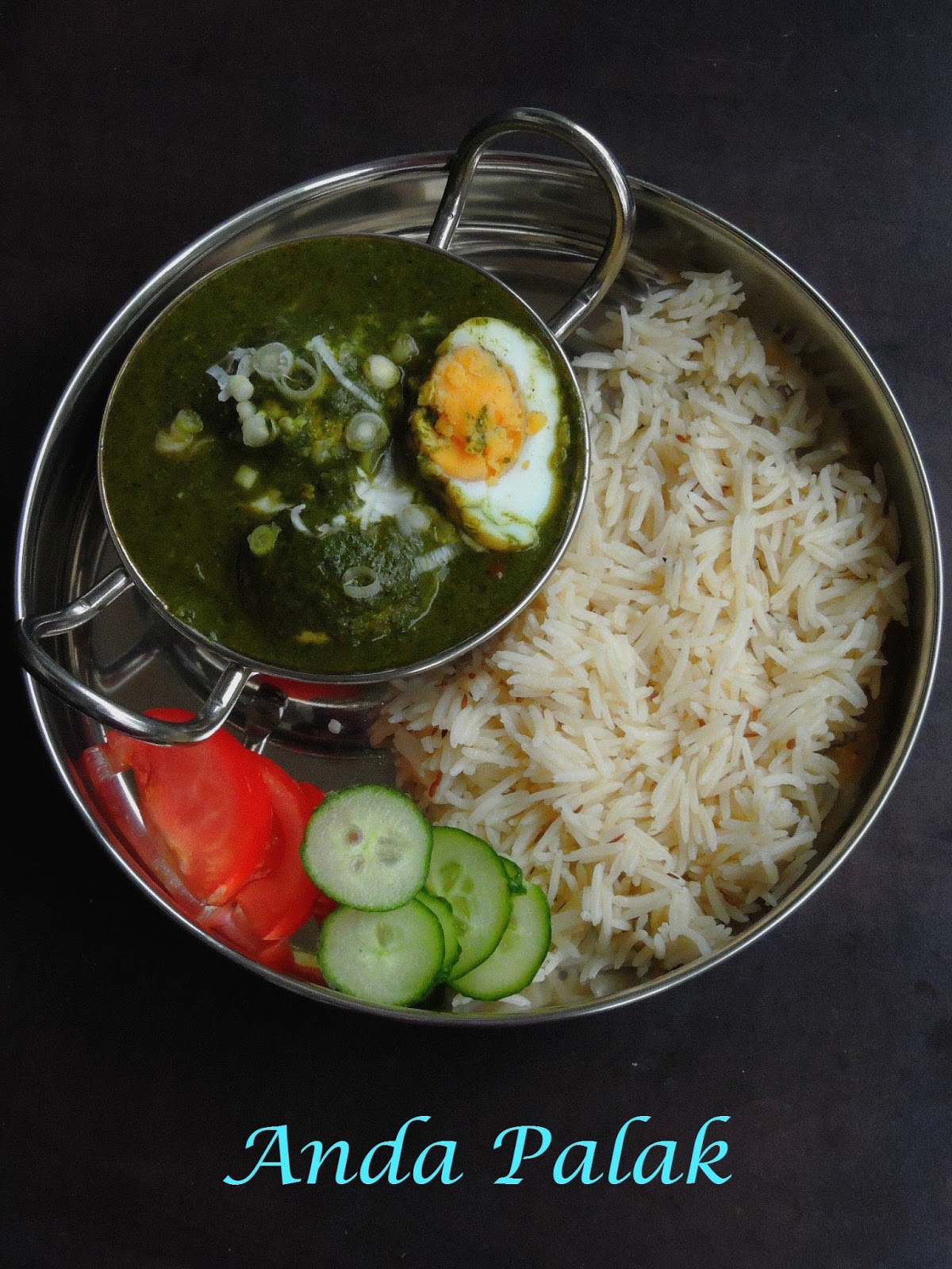 Priya's Versatile Recipes Anda Palak/Spinach Egg Curry