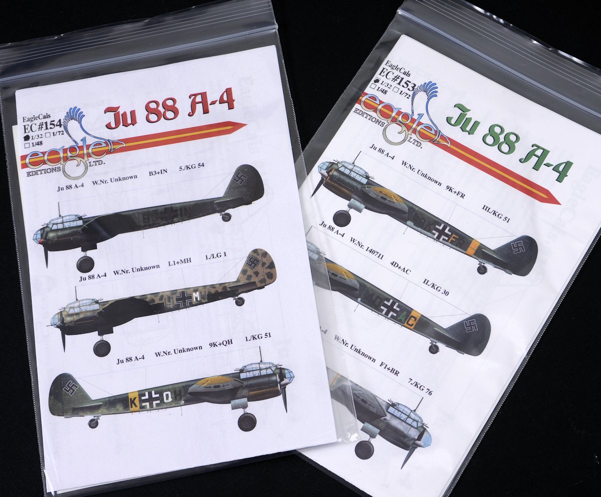 EagleCals Decals 1/48 German JUNKERS Ju-88A-4 WWII Bomber 