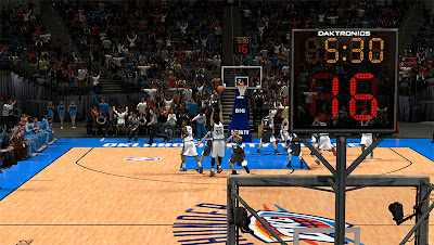 NBA 2K13 OKC Thunder Shotclock Texture Mod