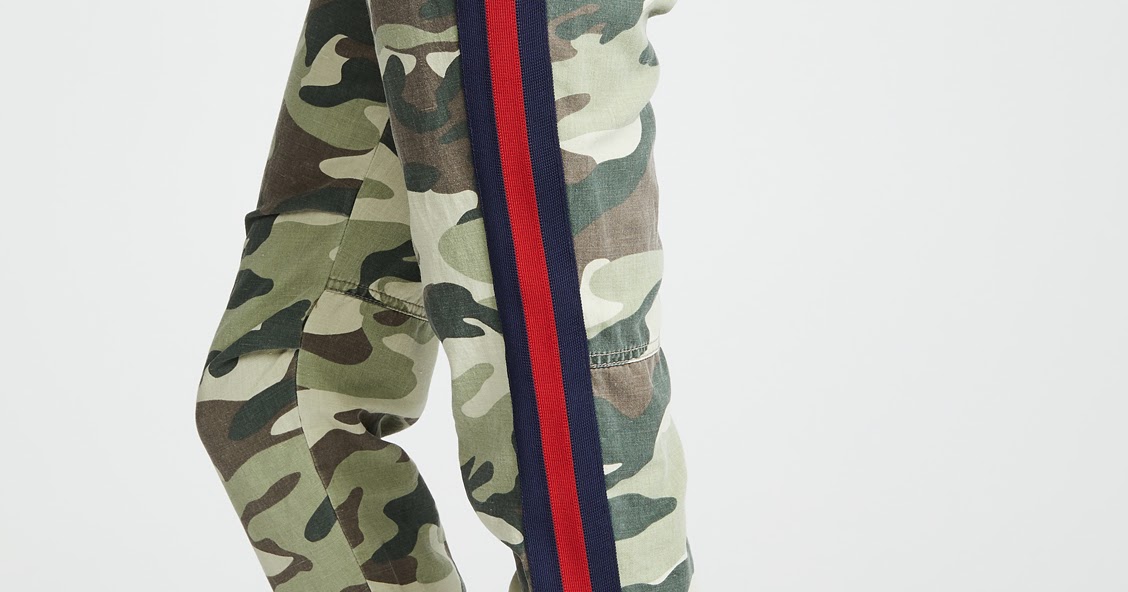 mother camo pants with stripe