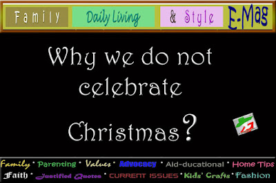 FDLS Online Magazine Why are We Not Celebrating Christmas