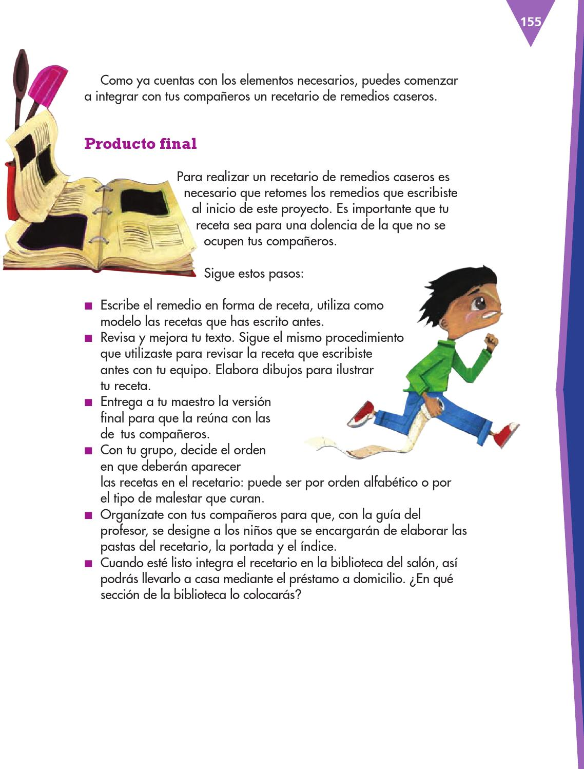 Escribir un recetario de remedios caseros español 3ro bloque 5/2014-2015