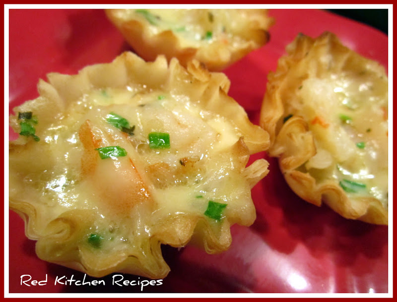 Red Kitchen Recipes: Shrimp and Fontina Mini Fillo Shells