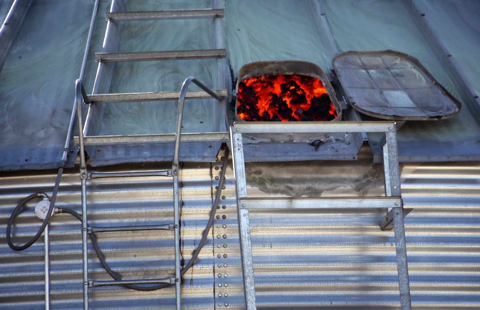 John Lovretta Photography Grain Bin Fire