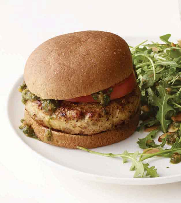 Easy Food Recipes and Cooking Pesto Chicken Burgers