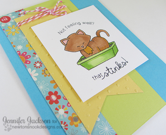 Bad Kitty Card by Jennifer Jackson using Naughty Newton Stamp set by Newton's Nook Designs