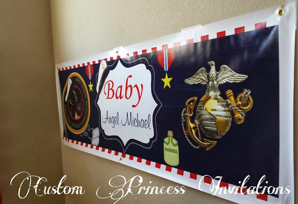 Custom Princess Invitations Marines * Baby Shower