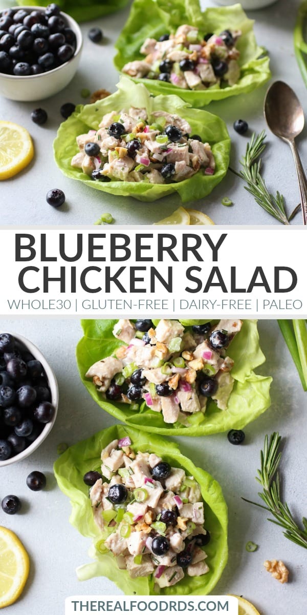 Blueberry Chicken Salad with Rosemary is easy enough for quick lunches