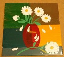 Tile Painting - Flowers on Tiles