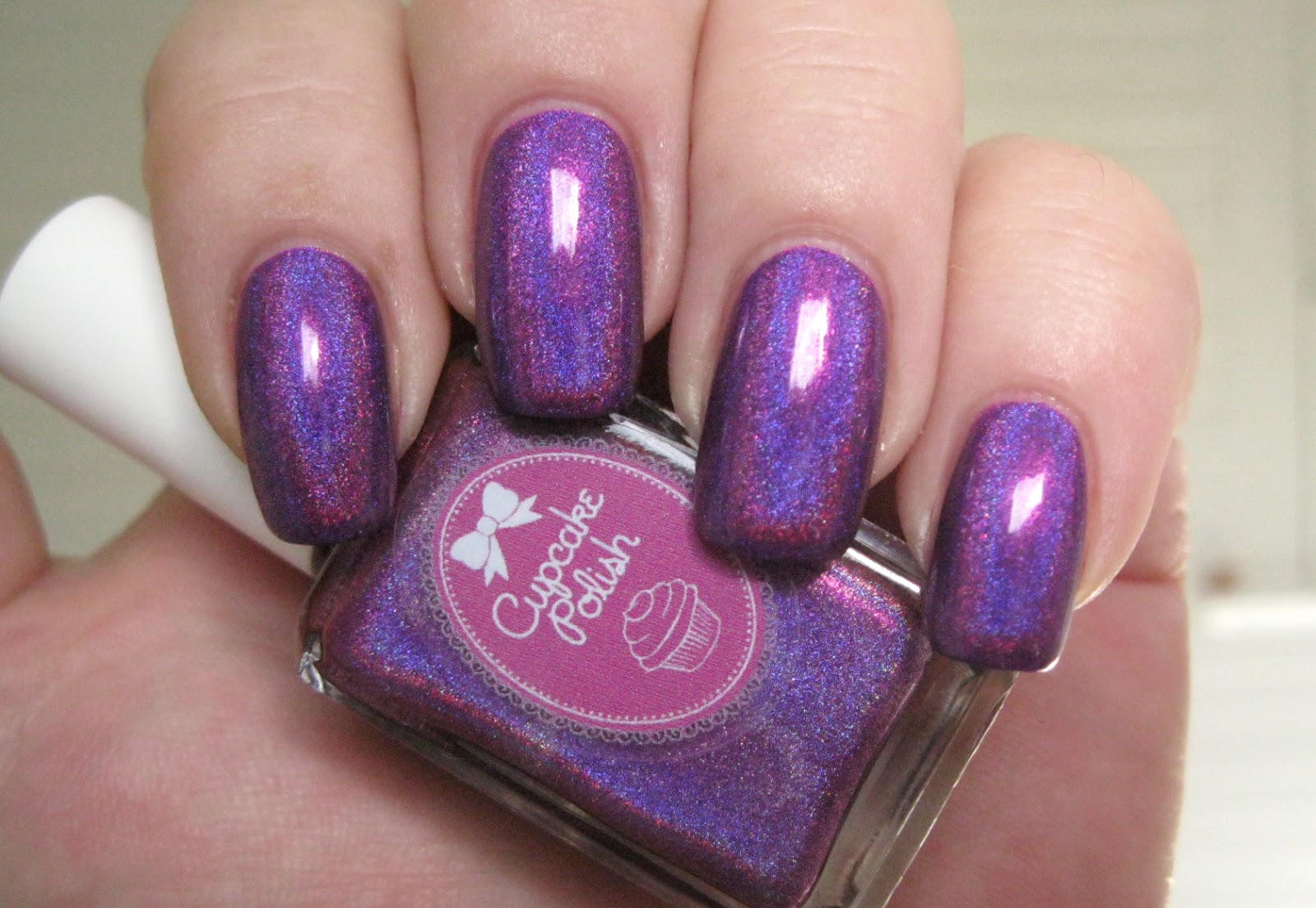 Amethyst - Dark Purple Glitter Holographic Nail Polish by Cupcake Polish