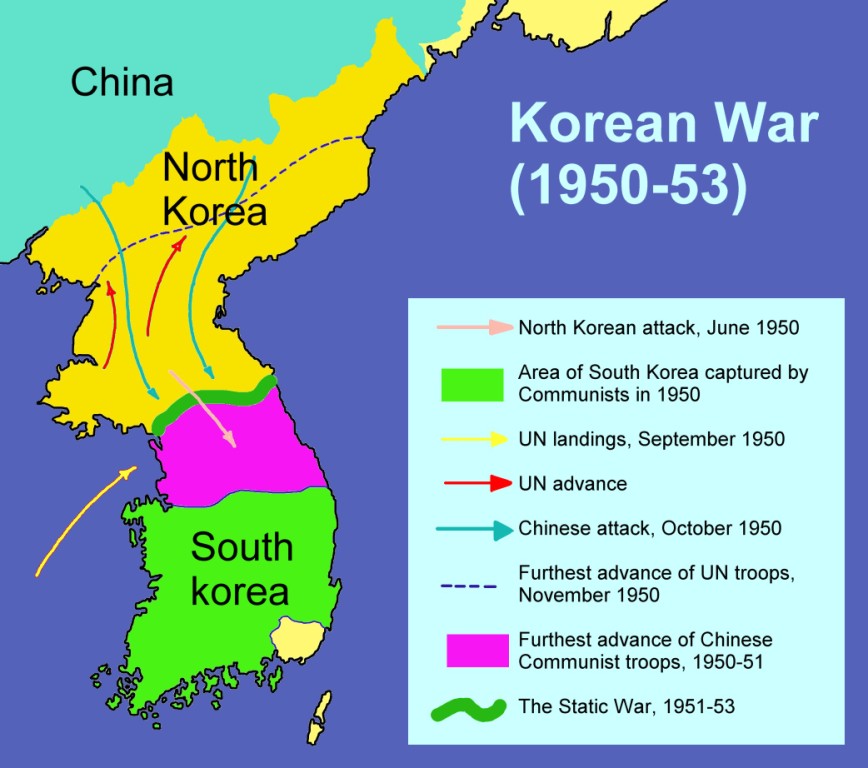 Map Of The Korean War 1950 1953 - vrogue.co