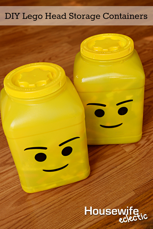 DIY Lego Head Storage Containers - Housewife Eclectic