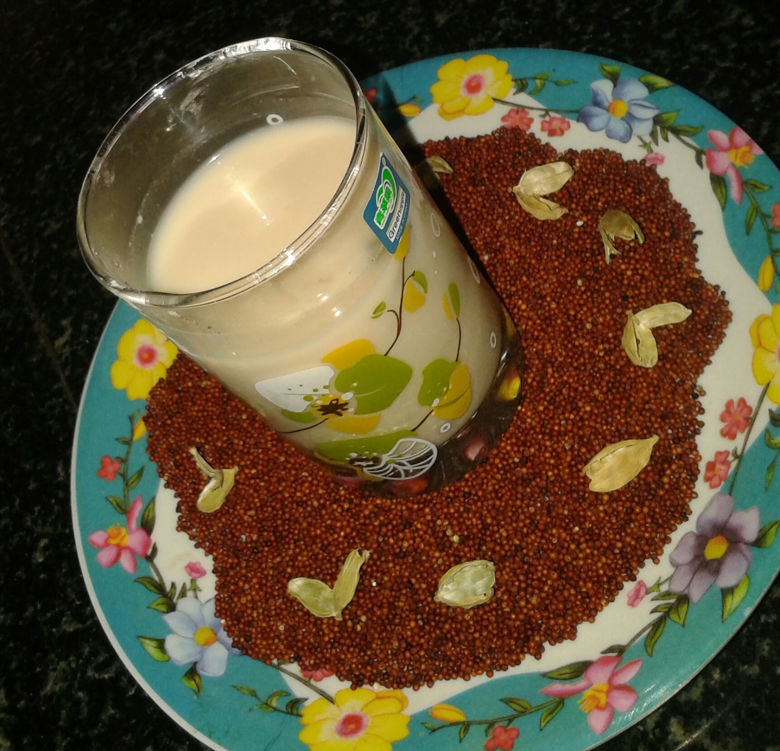 Madhavi 's cooking Ragi Juice ( Finger millet Juice )