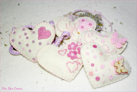 Lavender Filled Felt Hearts for Valentine's Day
