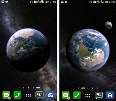 Earth And Moon HD Live Wallpaper Android